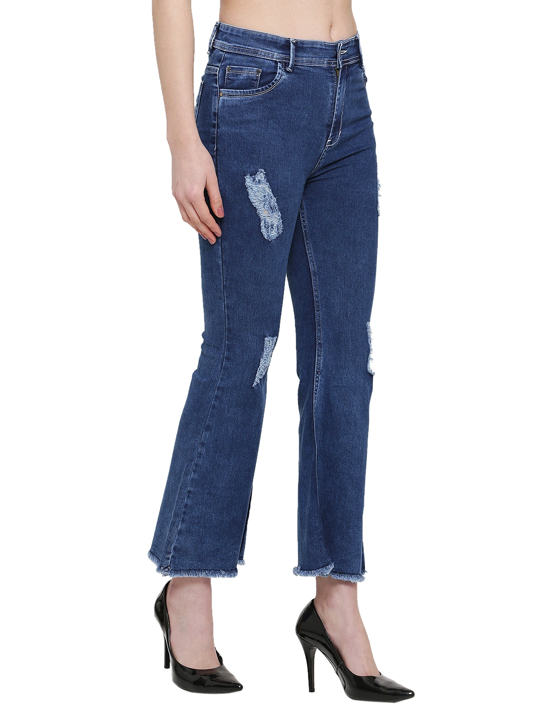 River of Design Ivana Say Yes To Distress Flare Jeans-28-Blue-2