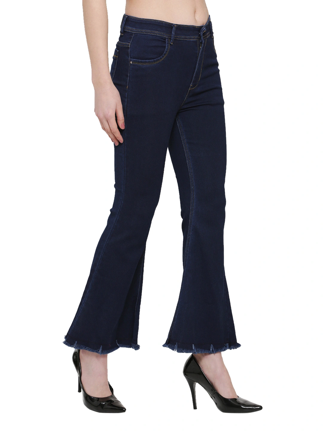 River of Design Ivana Hype Flare Jeans-32-Dark Blue-2