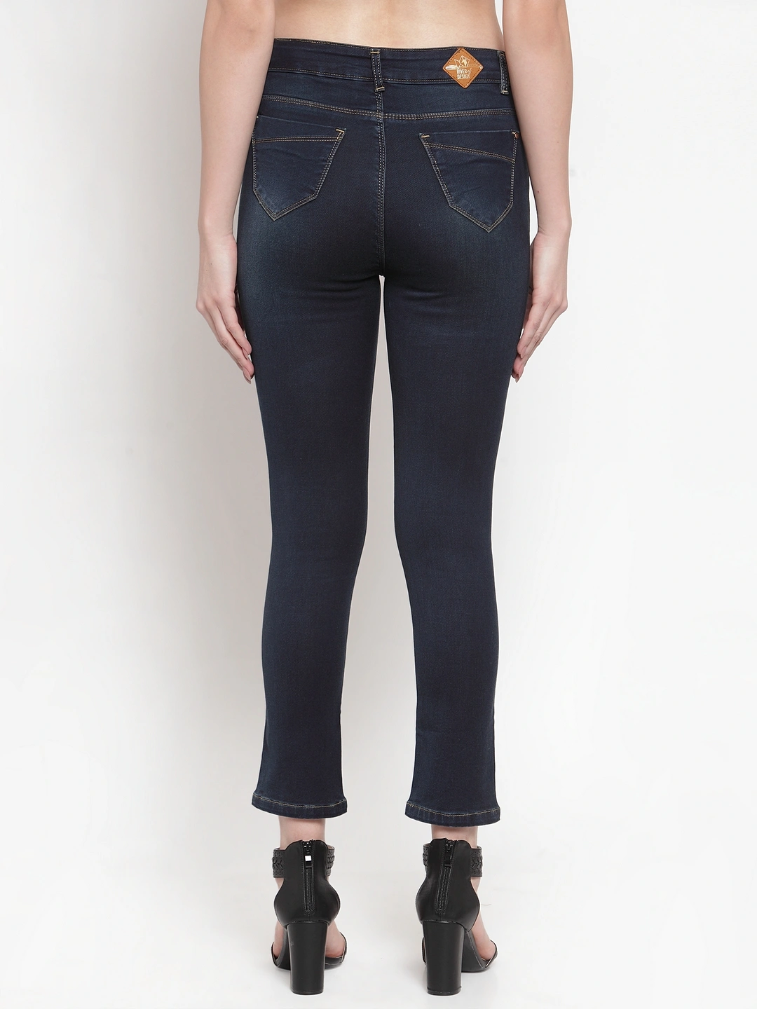 River of Design Ivana Always On Time Skinny Jeans-Dark Blue-28-3