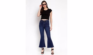 River of Design Free Soul Frayed Botton Flare Jeans