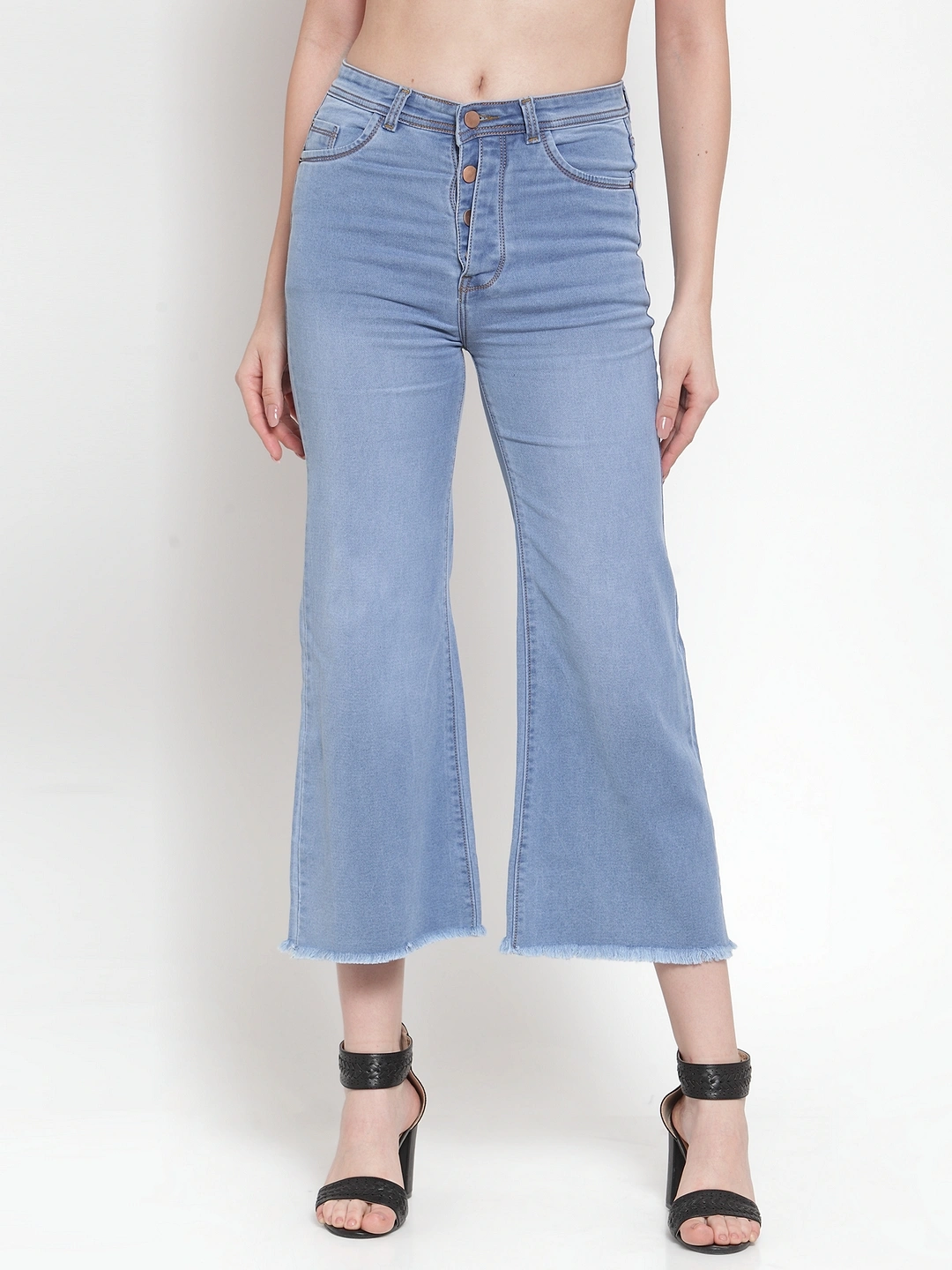River of Design Ivana Button Fly Jeans-28-Light Blue-1