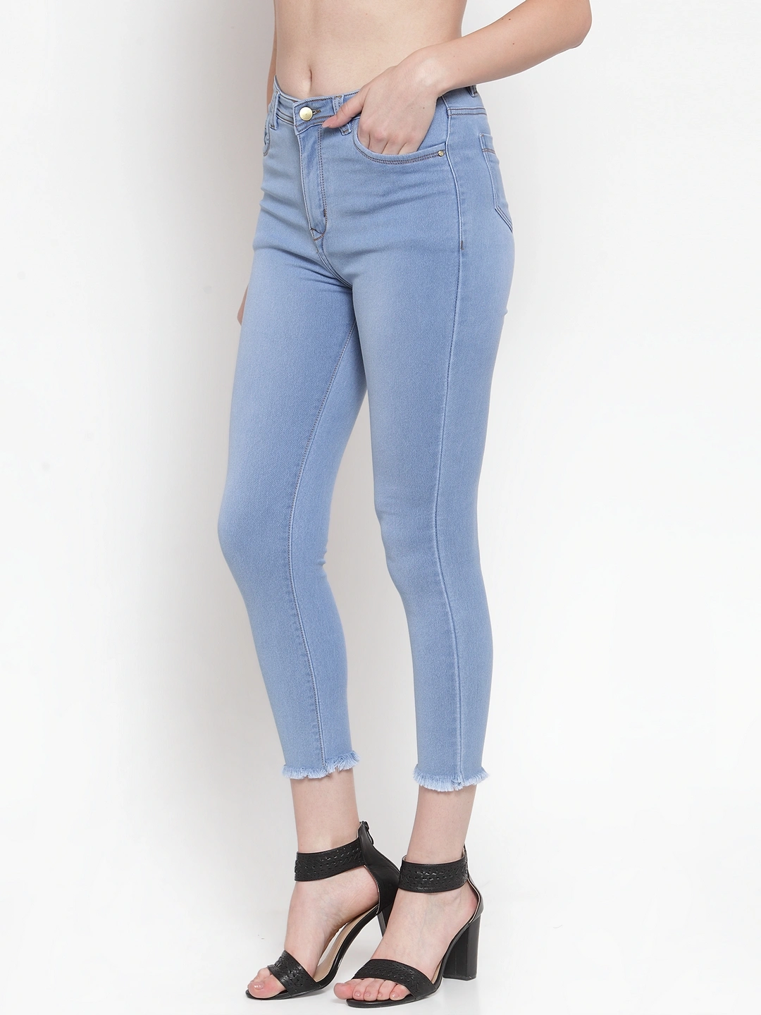 River of Design Ivana Trend Crop Jeans-30-Light Blue-2