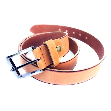 Brown Leather Belt-34-3