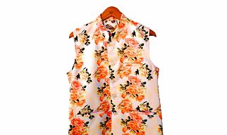 Flower Print Waistcoat