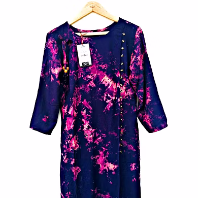 Flower Print Kurti-L-1