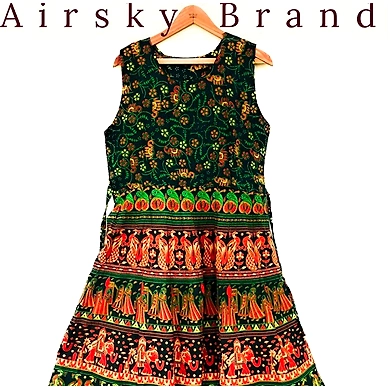 Jaipuri Print Dress-Free Size-1