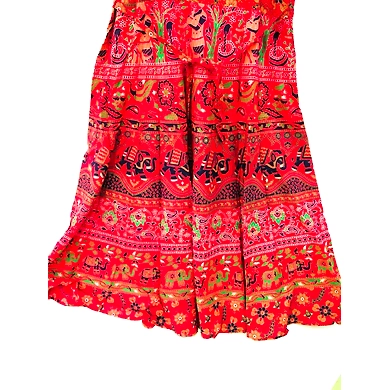 Jaipuri Print Dress-Free Size-2