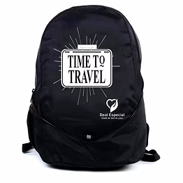 fab deals deal especial time to travel 30 litre anti theft backpack with usb charging port - black (waterproof