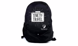 Deal Especial Time to travel 30 Litre Anti Theft Backpack with USB Charging Port - Black (Waterproof