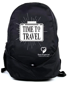 Deal Especial Time to travel 30 Litre Anti Theft Backpack with USB Charging Port - Black (Waterproof