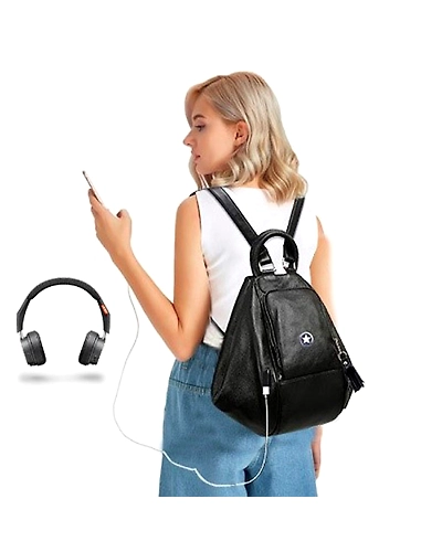 Backpack for girls by Deal Especial-Black-1