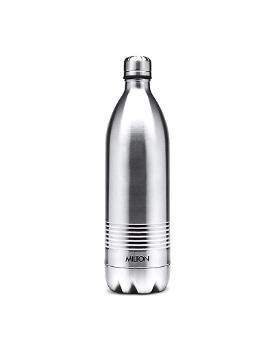 Milton Thermosteel Duo Deluxe Vacuum Insulated Flask, 1L (Silver)-BE979177