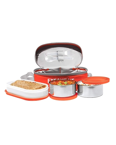 Milton Executive Lunch Box Set, 3-Pieces, 260 ml, Orange-3