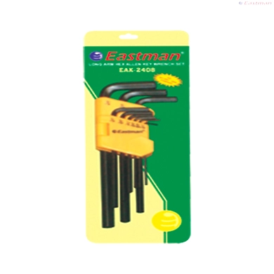 9 PCS. Hex Allen Keys Sets - Long Pattern - CRV | EAK-2408-113Eastman