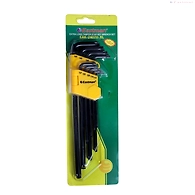 9PCS. TEMPER STAR ALLEN KEYS SETS - XTRA LONG PATTERN -CRV FHAE-2407H-XL