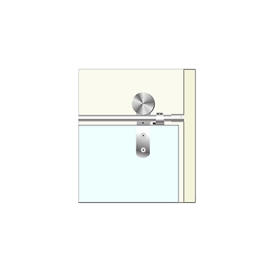 Mini Swift Glass Sliding Fitting (flat) - SGSF -027-807Enox
