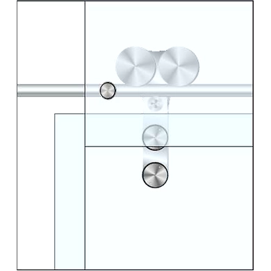 Swift Glass Sliding Door Roller Double (Flat) - SGSF - 042-848Enox