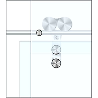 Swift Glass Sliding Door Roller Double (Flat) - SGSF - 042