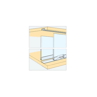 ENOX Glass Cabinet Sliding Fitting EGSF - 001 A-1137Enox