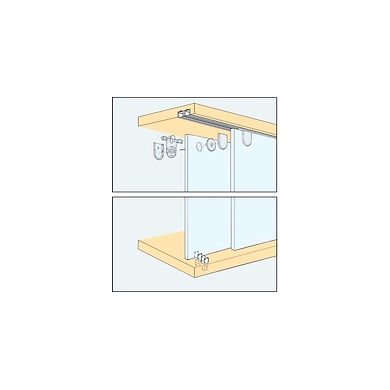 ENOX Glass Cabinet Sliding Fitting ESLD - 1201-1145Enox