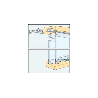 ENOX Glass Cabinet Sliding Fitting ESLD - 1204-1149Enox