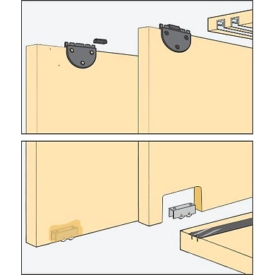 ENOX Wardrobe Sliding Fitting ESLD - 073-1193Enox
