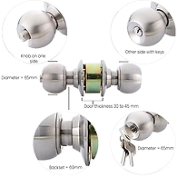 Hettich SS Room door knob HCK 01