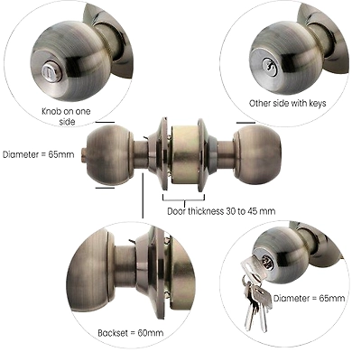Hettich AB Room door knob HCK 01-1