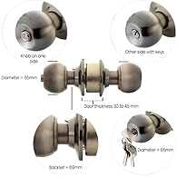 Hettich AB Room door knob HCK 01