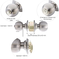 Hettich SS Washroom door knob HCK 01