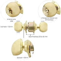 Hettich PB Washroom door knob HCK 01