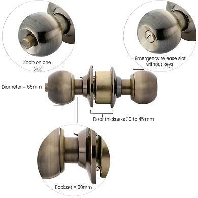Hettich AB Washroom door knob HCK 01-1