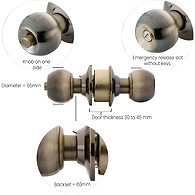 Hettich AB Washroom door knob HCK 01