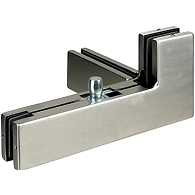 P041L/R - Glass Door Patch Fitting for over panels, side panel with fin fitting Left / Right