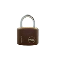 Brass padlock with steel shackle and black cover-Y110J/15/111