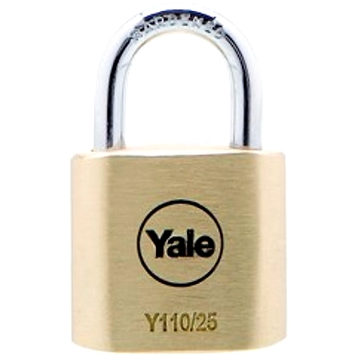 Brass padlock with steel shackle-Y110/25/115-Y11025115