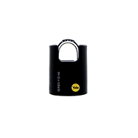 Brass shrouded padlock with steel shackle-Y121/40/125