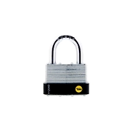 Laminated steel padlock with long steel shackle-Y125/40/163