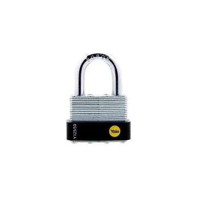Laminated steel padlock with steel shackle-Y125/50/129-Y12550129