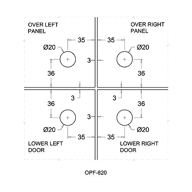 Ozone - Standard Patch Fittings - OPF-620-1