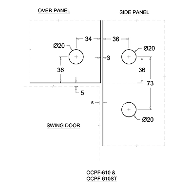 Ozone - Curvos Patch Fittings - OCPF-610-ST-1