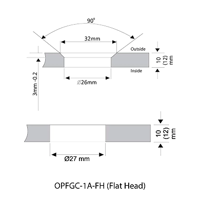 Ozone - Point Fixed Architectural Fittings - OPFGC-1-52.5mm-1