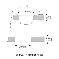 Ozone - Point Fixed Architectural Fittings - OPFGC-1-52.5mm