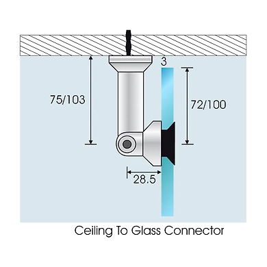 Ozone - Point Fixed Architectural Fittings - OPFGC-1A-75mm-500078