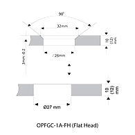 Ozone - Point Fixed Architectural Fittings - OPFGC-1A-75mm
