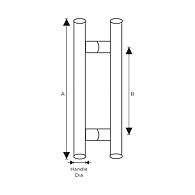Ozone - Glass Door Handles - OGH-55-25x450MM SSS