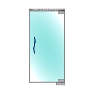 Ozone - Glass Door Handles - OGH-77-25x350MM SSS