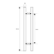 Ozone - Glass Door Handles - OGH-661-38x1800 SSS-500123-sm
