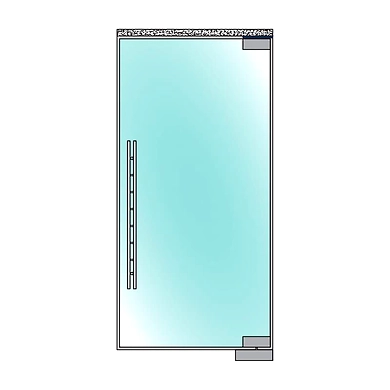 Ozone - Glass Door Handles - OGH-556-SS-SSS-16X800-1