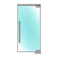 Ozone - Glass Door Handles - OGH-556-SS-SSS-16X800